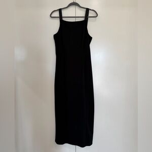 Isaac Mizrahi Black Maxi Square-Neck Dress
